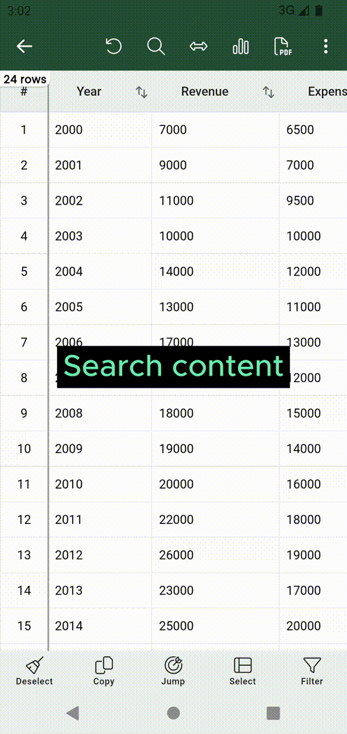 Search content